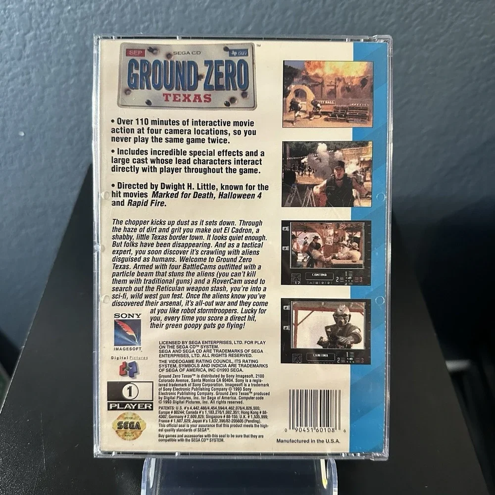 Ground Zero Texas (Sega CD, 1993) CIB Complete In Box W/ Registration Card EUC